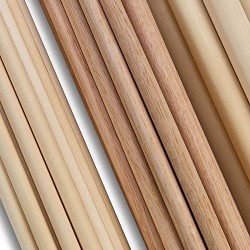 Waddell 6438U Round Dowel, Hardwood, 0.5 in Dia, 72 in Overall Length